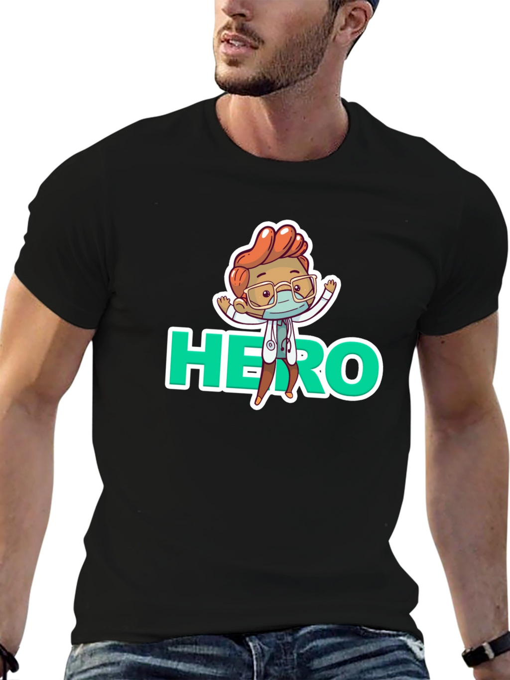 Hero Doctor T-Shirt - Cartoon Graphic Tee
