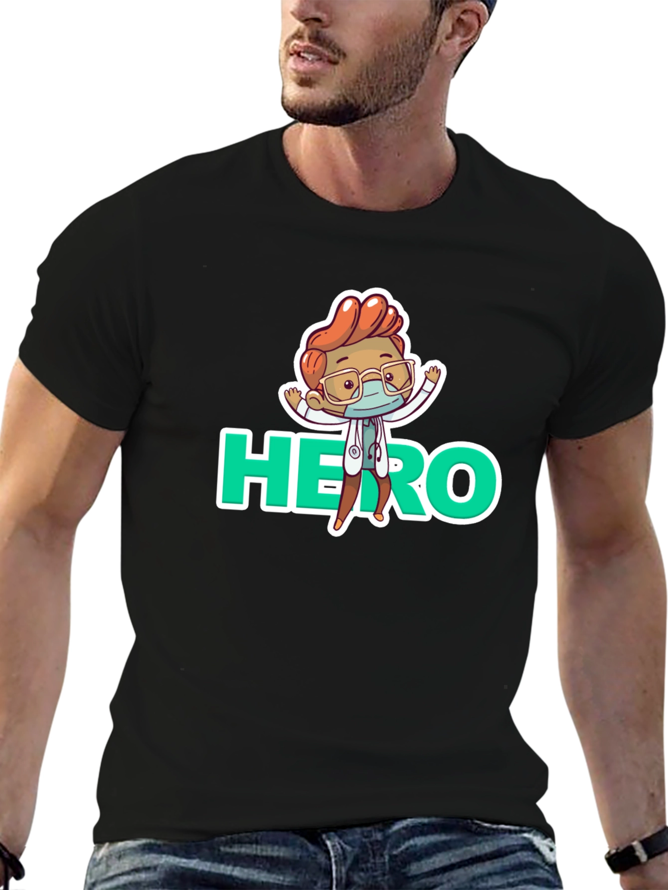 Hero Doctor T-Shirt - Cartoon Graphic Tee