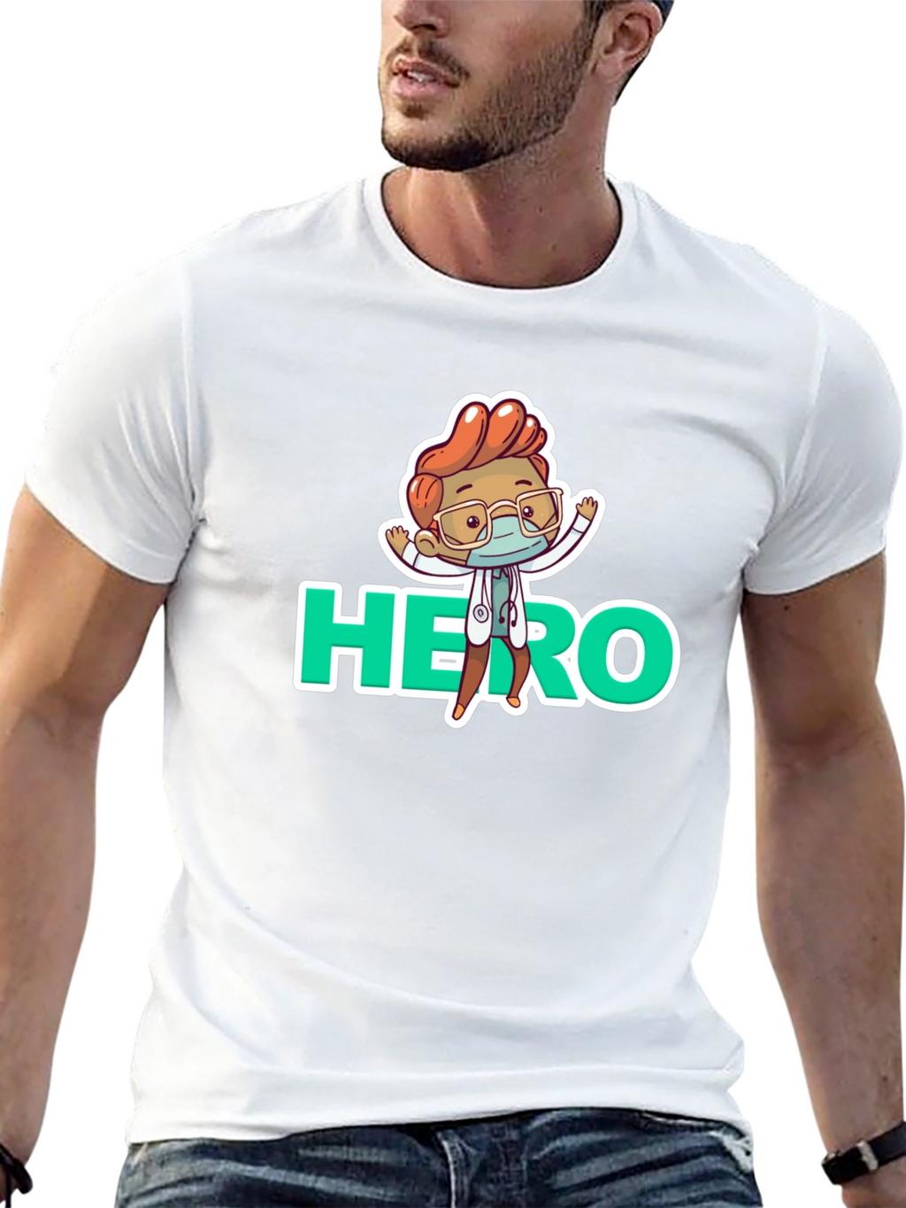 Hero Doctor T-Shirt - Cartoon Graphic Tee