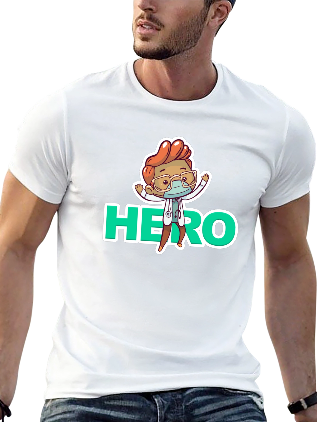 Hero Doctor T-Shirt - Cartoon Graphic Tee