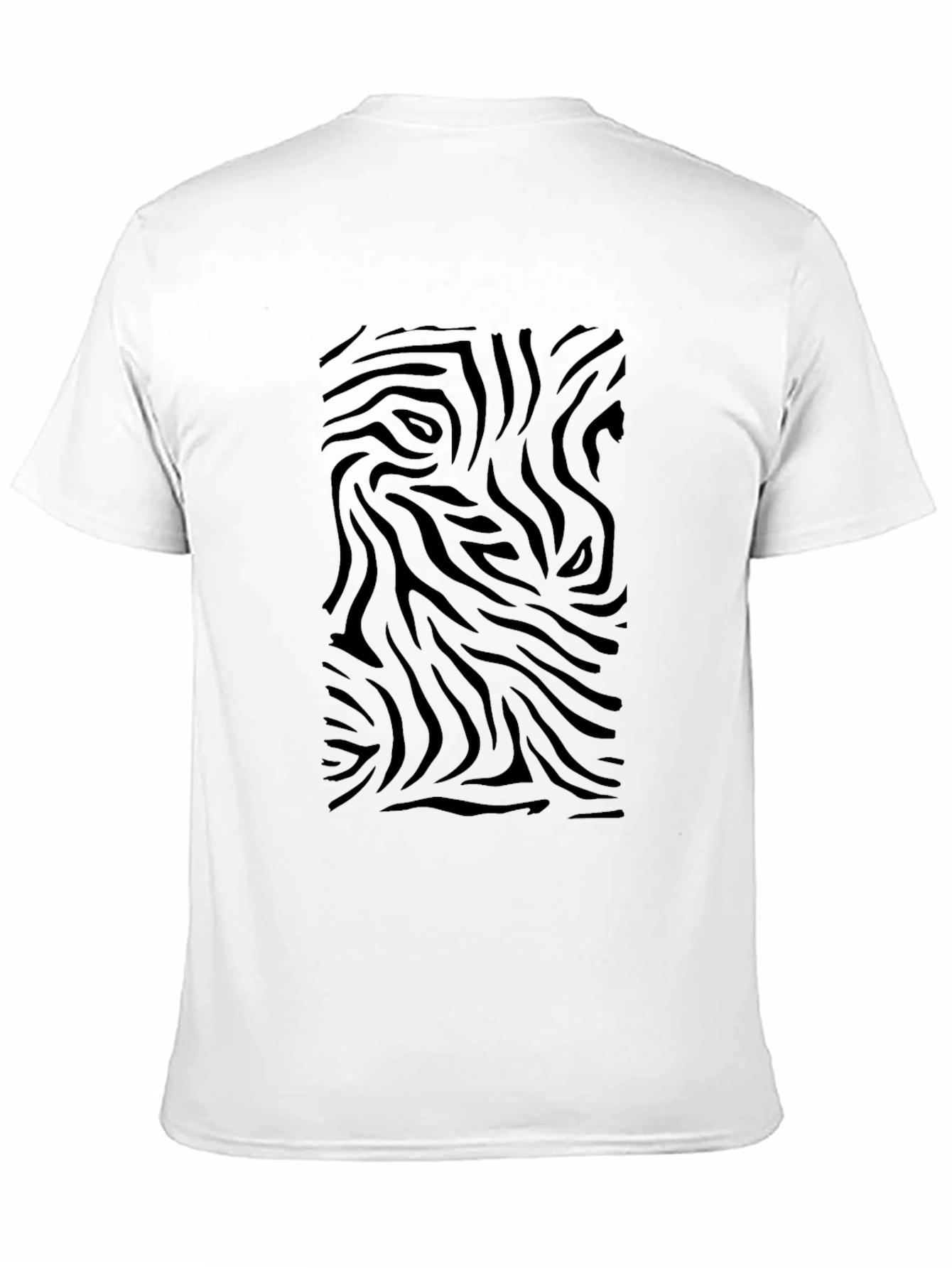Zebra Stripe Graphic Black T-Shirt