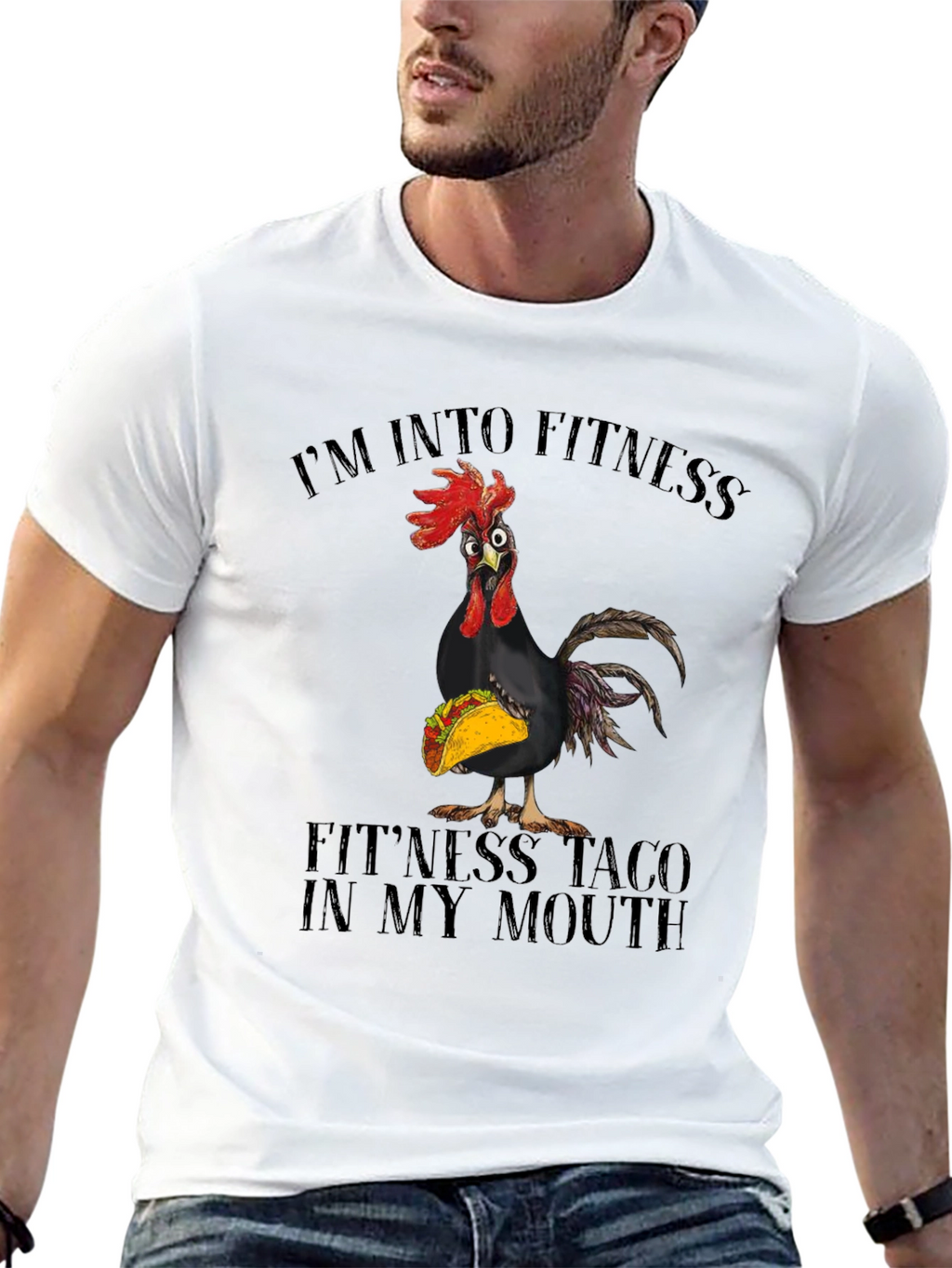 Fitness Taco Chicken Graphic Tee