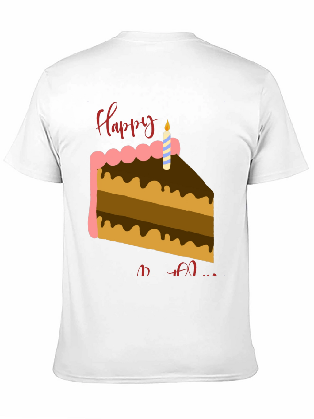 Happy Birthday Cake Graphic T-Shirt