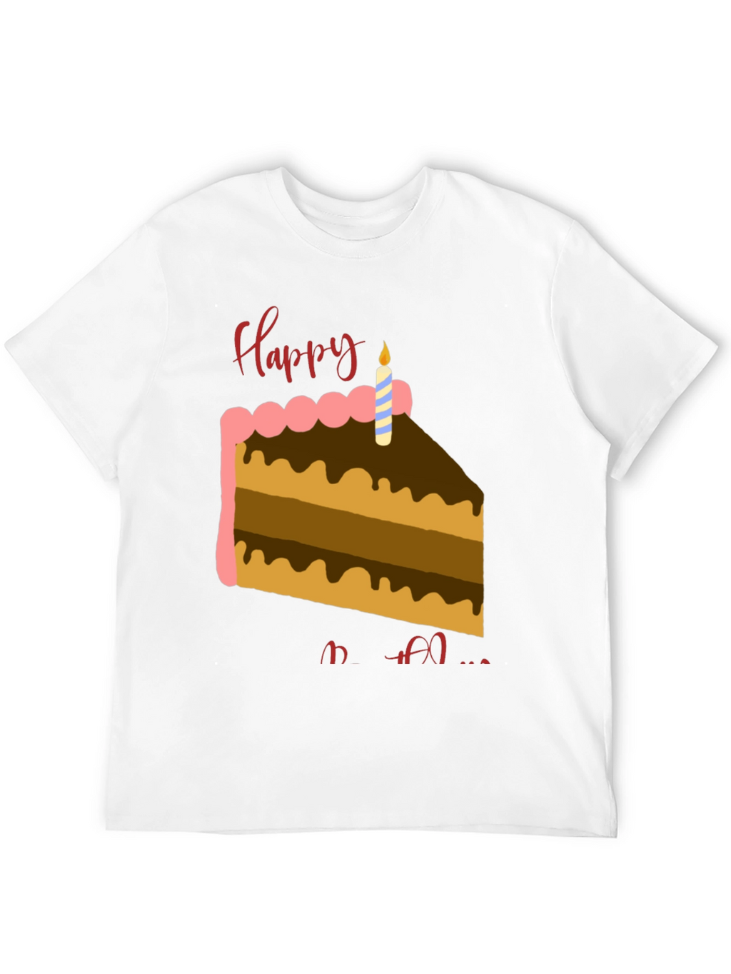 Happy Birthday Cake Graphic T-Shirt