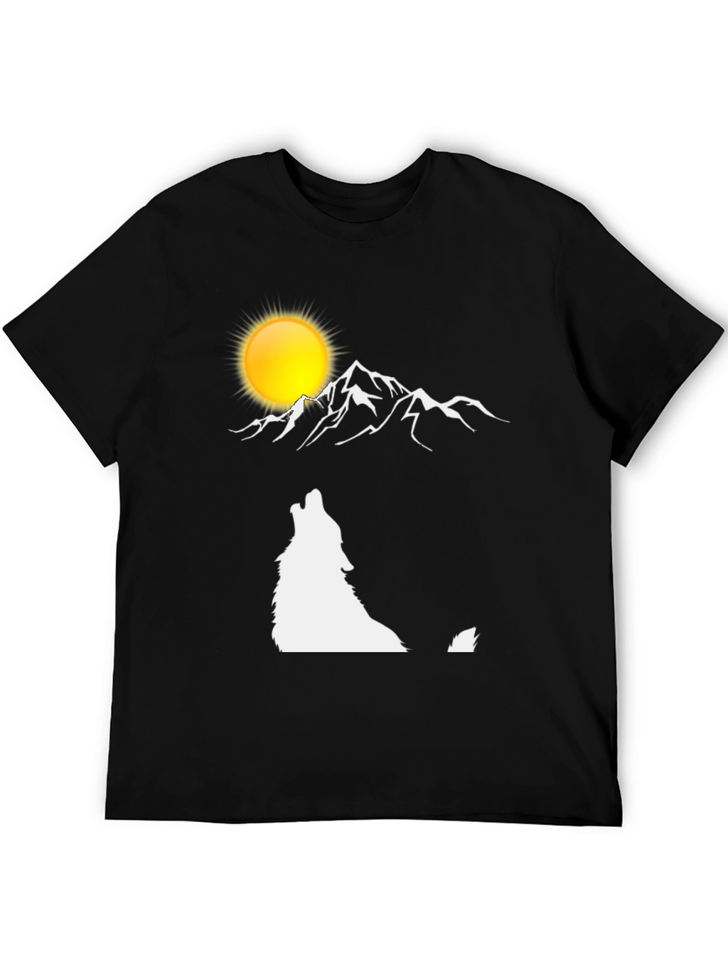 Wolf Moon Mountain Graphic T-Shirt