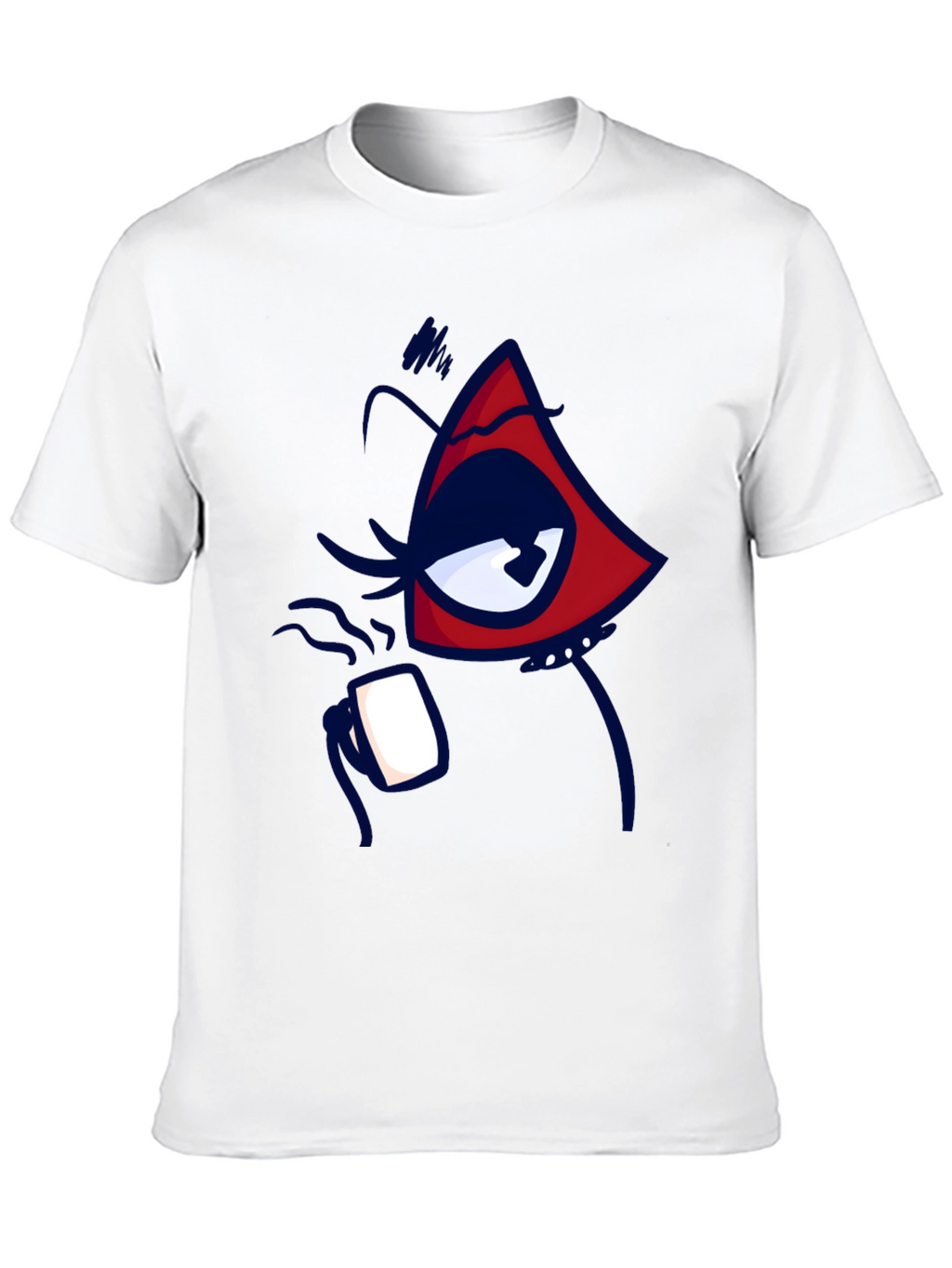 Eye Catching Graphic Tee - Black Cotton Blend