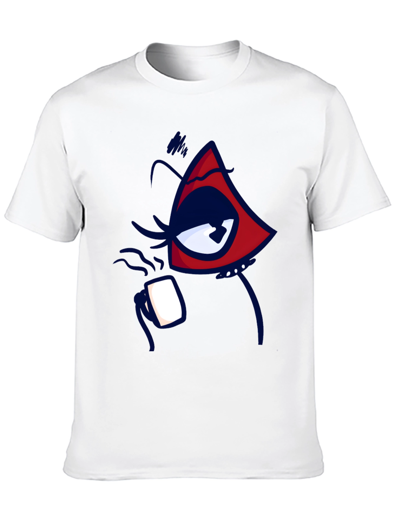 Eye Catching Graphic Tee - Black Cotton Blend