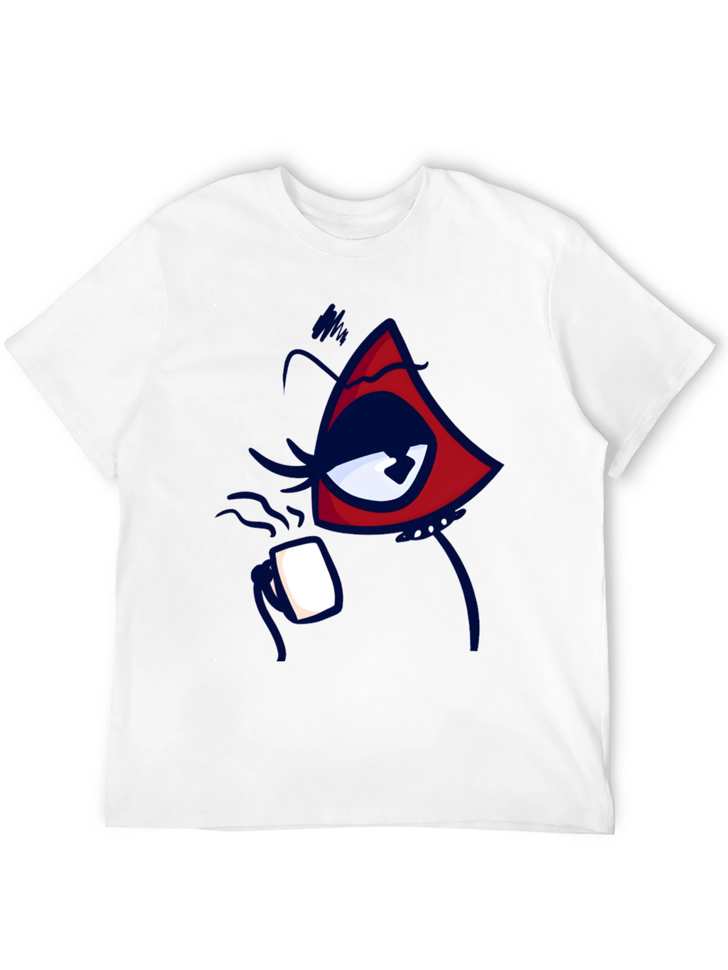 Eye Catching Graphic Tee - Black Cotton Blend