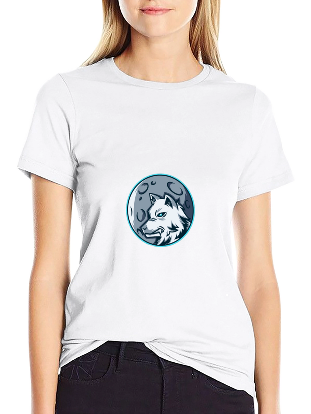 Wolf Moon Graphic Tee - Stylish Black T-Shirt