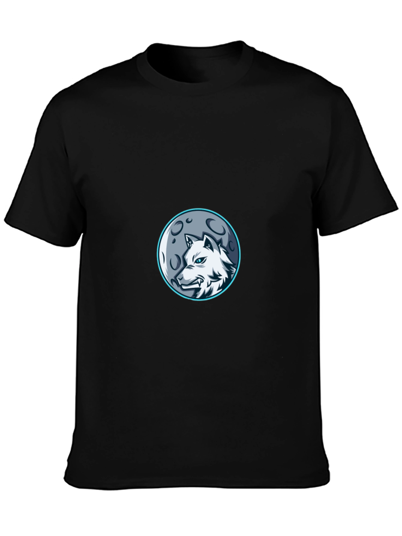 Wolf Moon Graphic Tee - Stylish Black T-Shirt