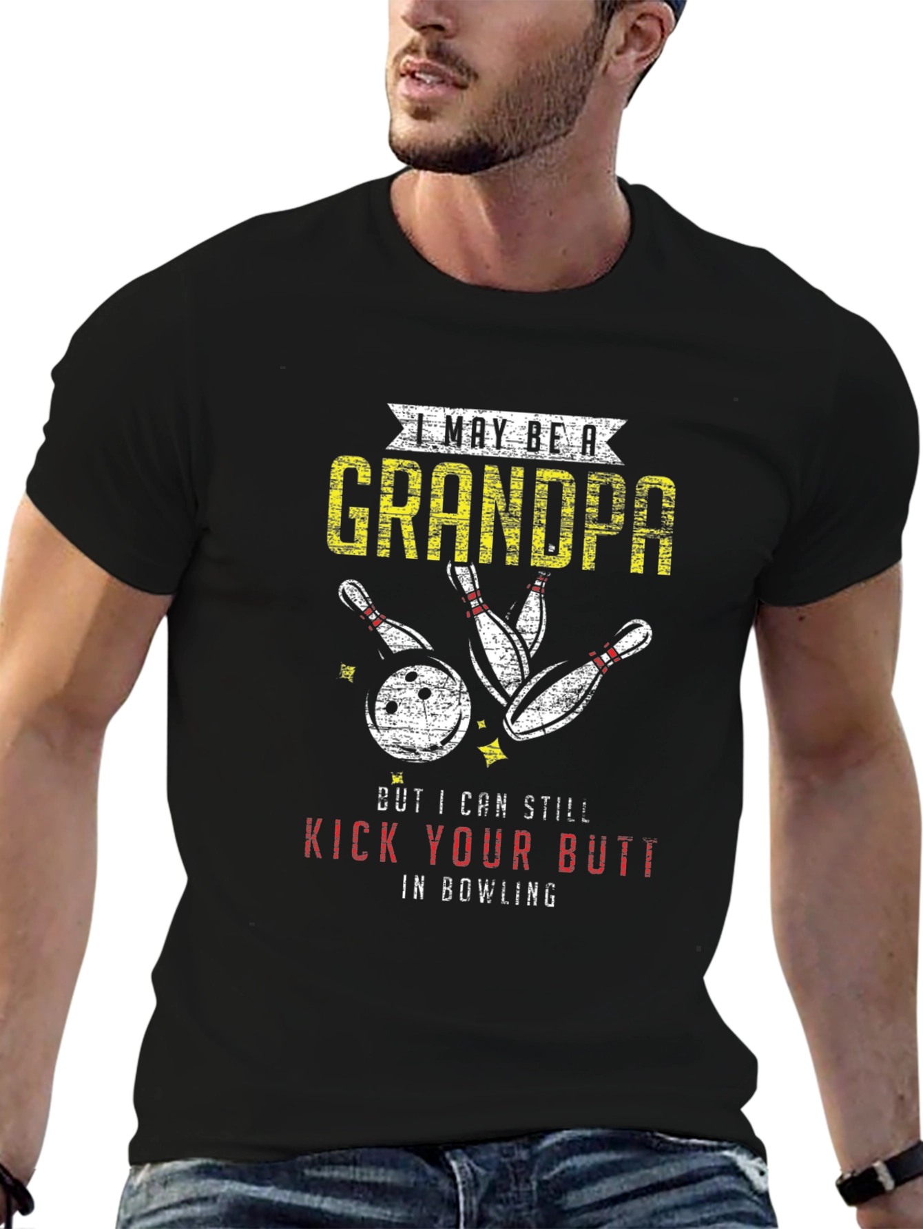 Grandpa Bowling T-Shirt Funny Bowler Gift