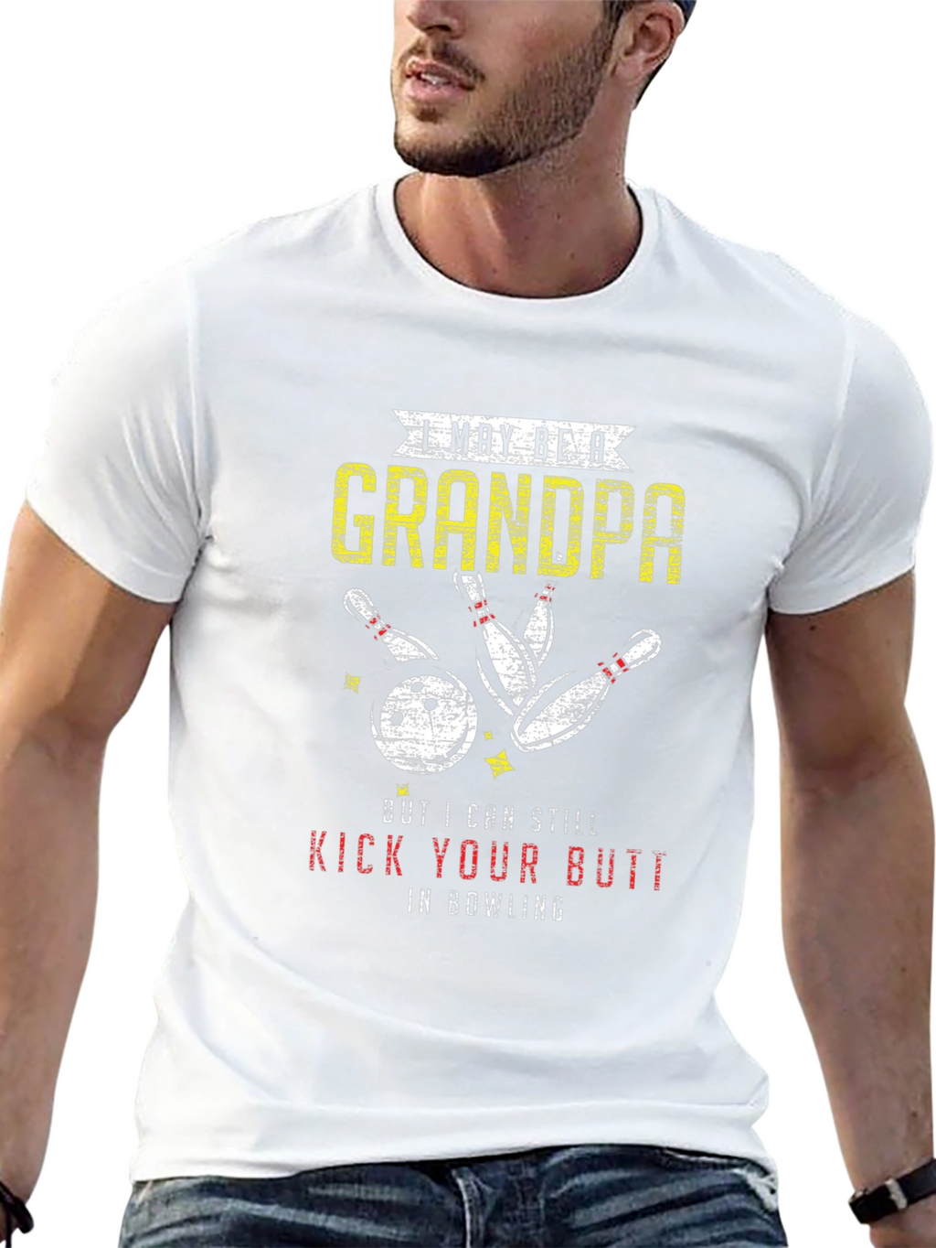Grandpa Bowling T-Shirt Funny Bowler Gift
