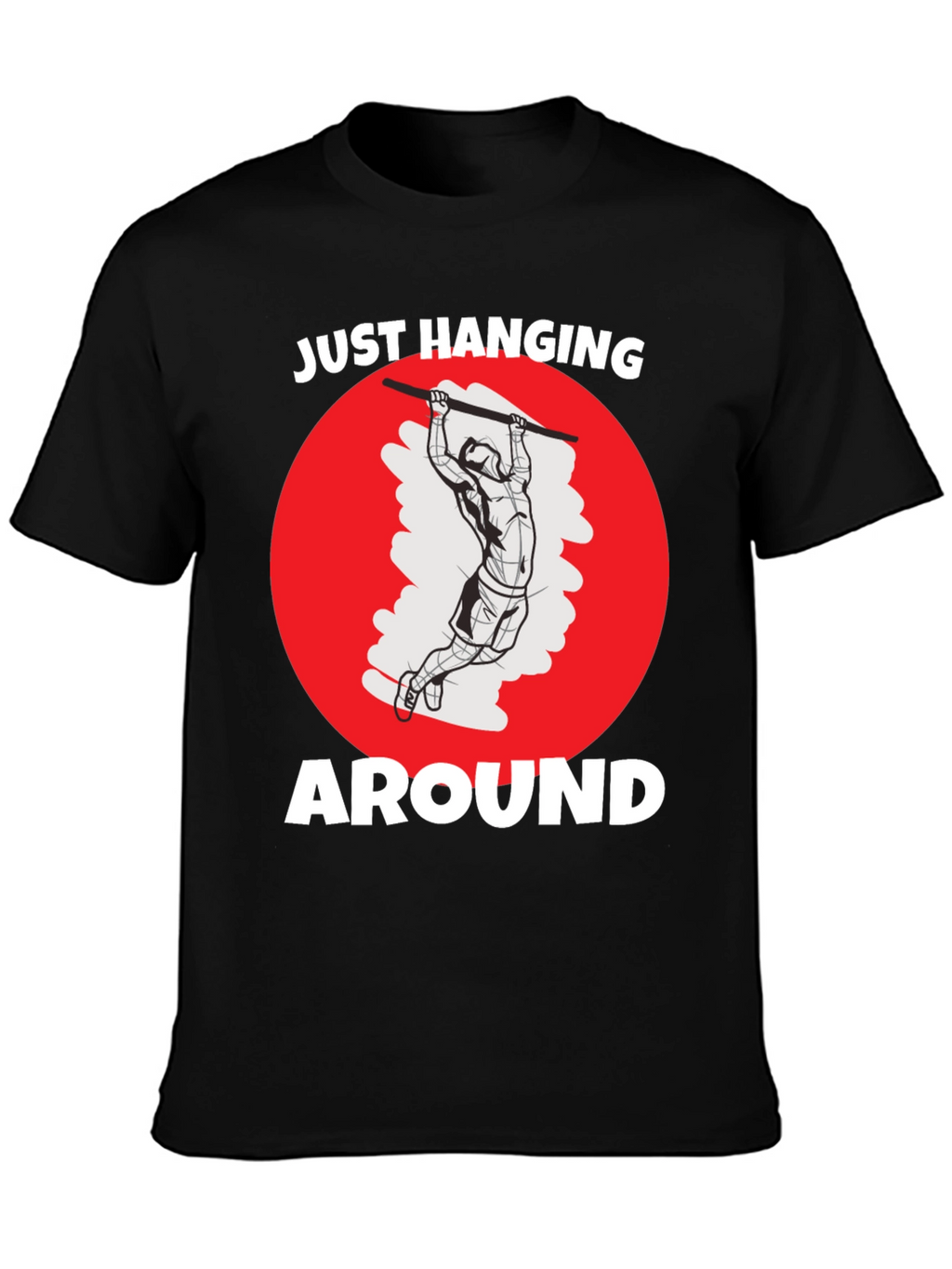 Just Hanging Around Mens Black Graphic Tee