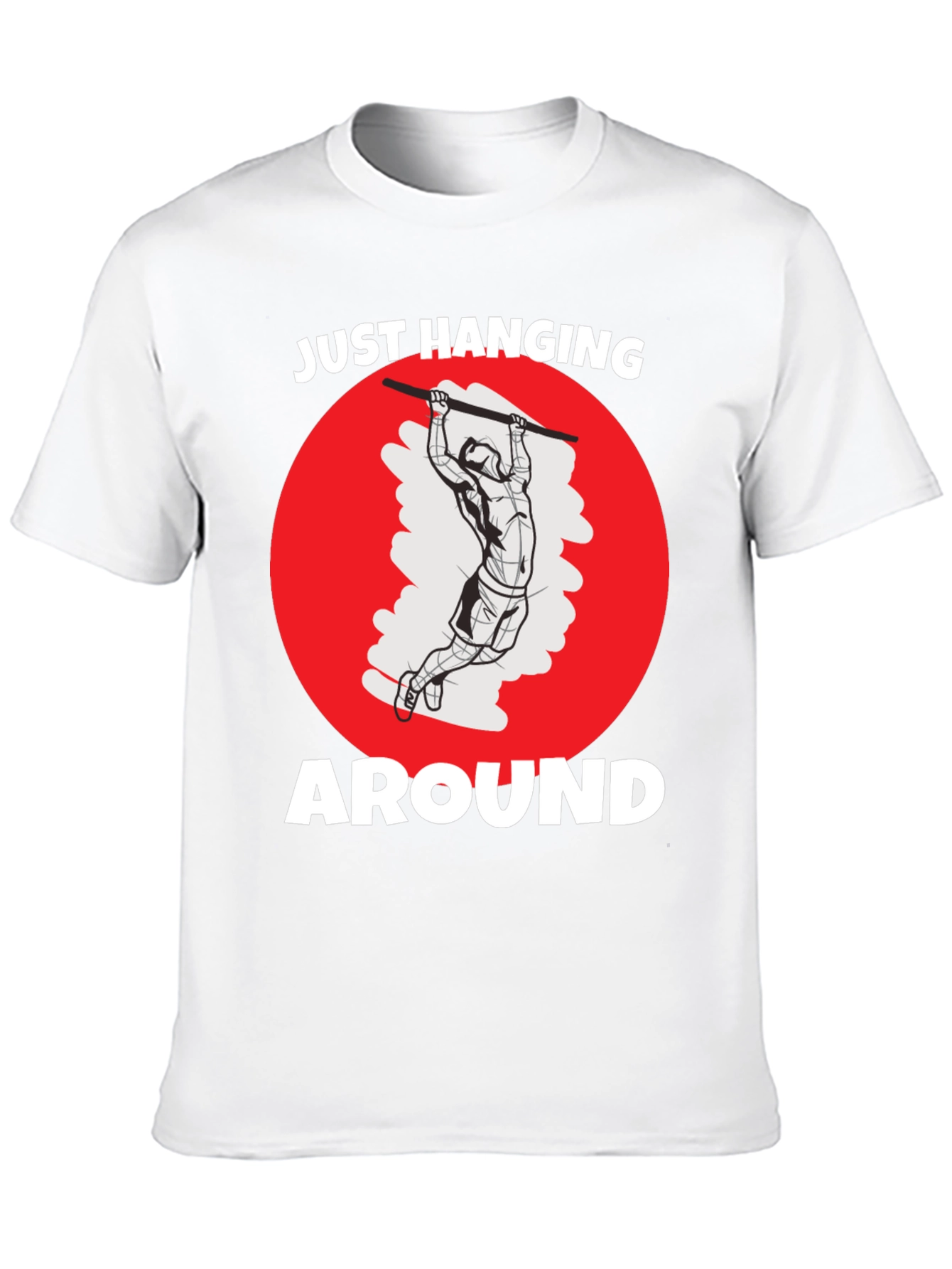 Just Hanging Around Mens Black Graphic Tee