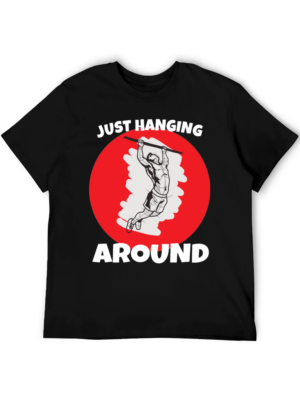 Just Hanging Around Mens Black Graphic Tee