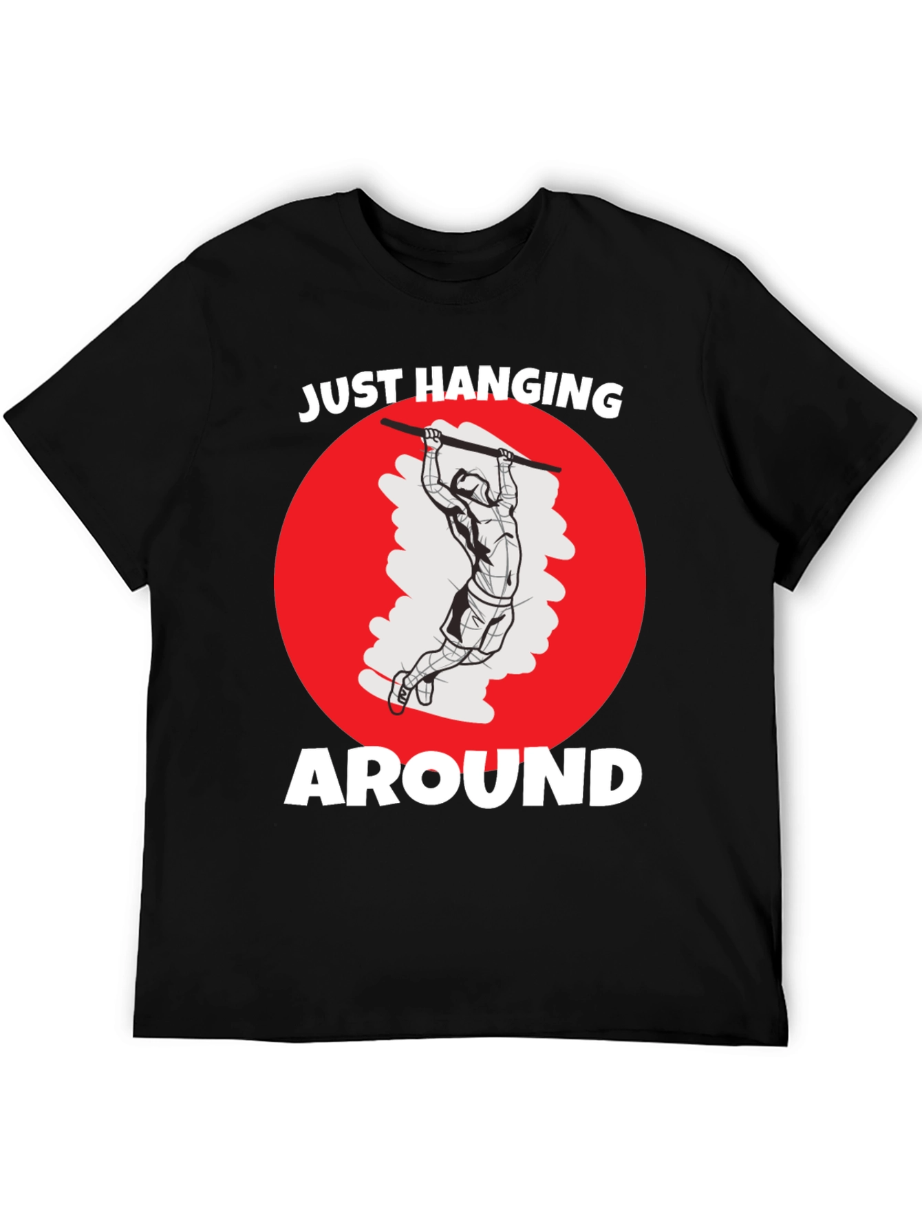Just Hanging Around Mens Black Graphic Tee