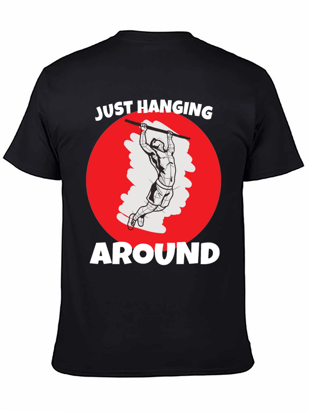Just Hanging Around Mens Black Graphic Tee