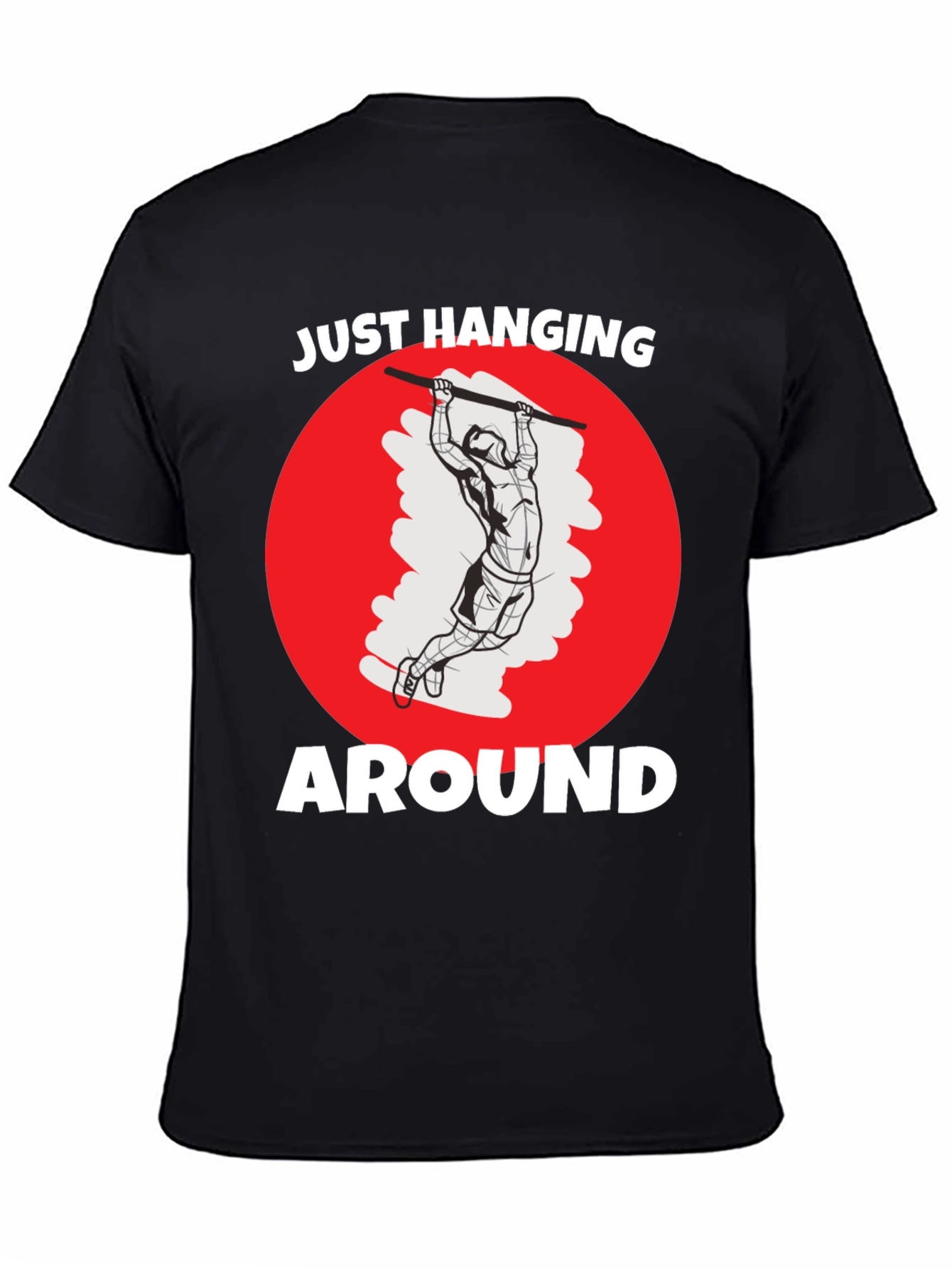Just Hanging Around Mens Black Graphic Tee