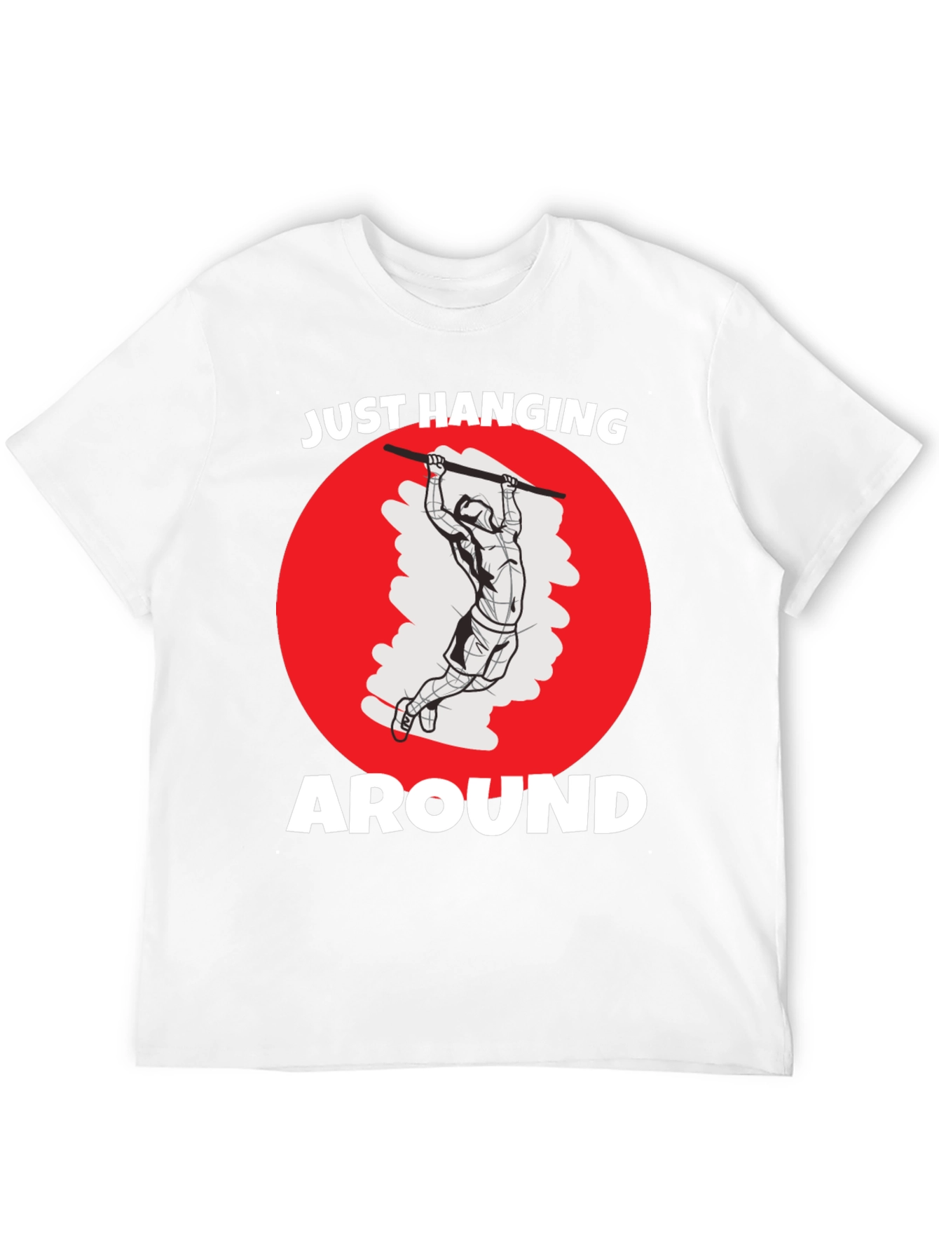Just Hanging Around Mens Black Graphic Tee