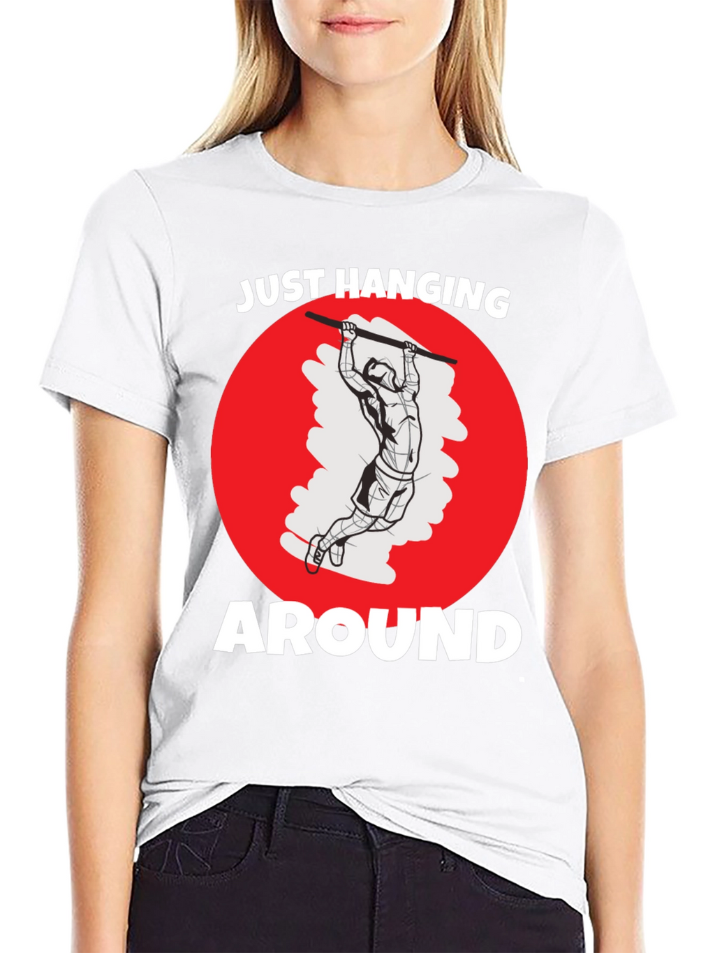 Just Hanging Around Mens Black Graphic Tee