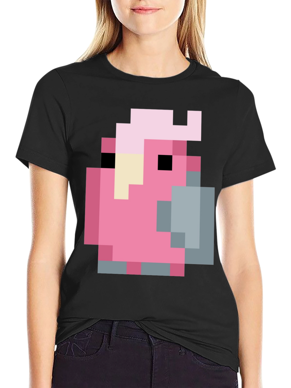 Pixel Bird Graphic Tee - Retro Gaming Style