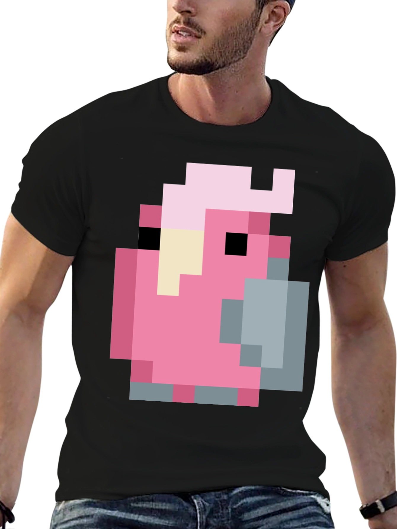 Pixel Bird Graphic Tee - Retro Gaming Style