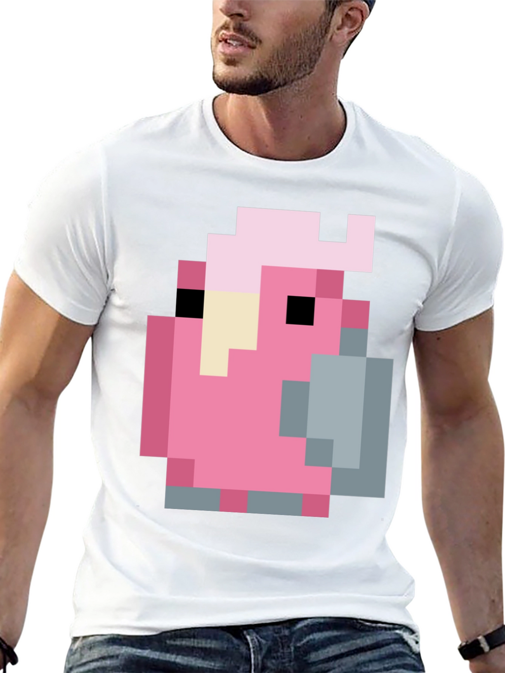 Pixel Bird Graphic Tee - Retro Gaming Style