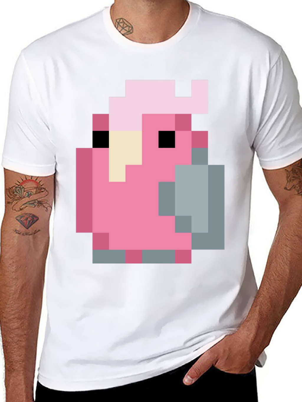 Pixel Bird Graphic Tee - Retro Gaming Style