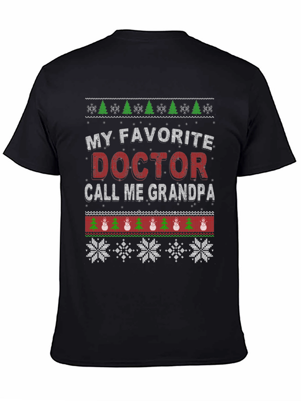 Doctor Grandpa Ugly Christmas T-Shirt