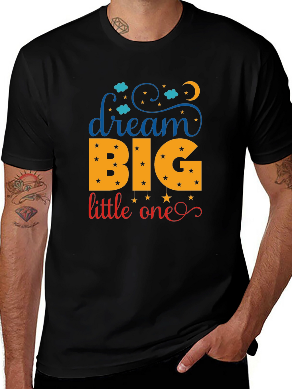 Dream Big Little One Black T-Shirt