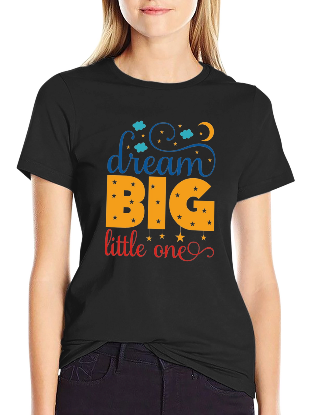 Dream Big Little One Black T-Shirt