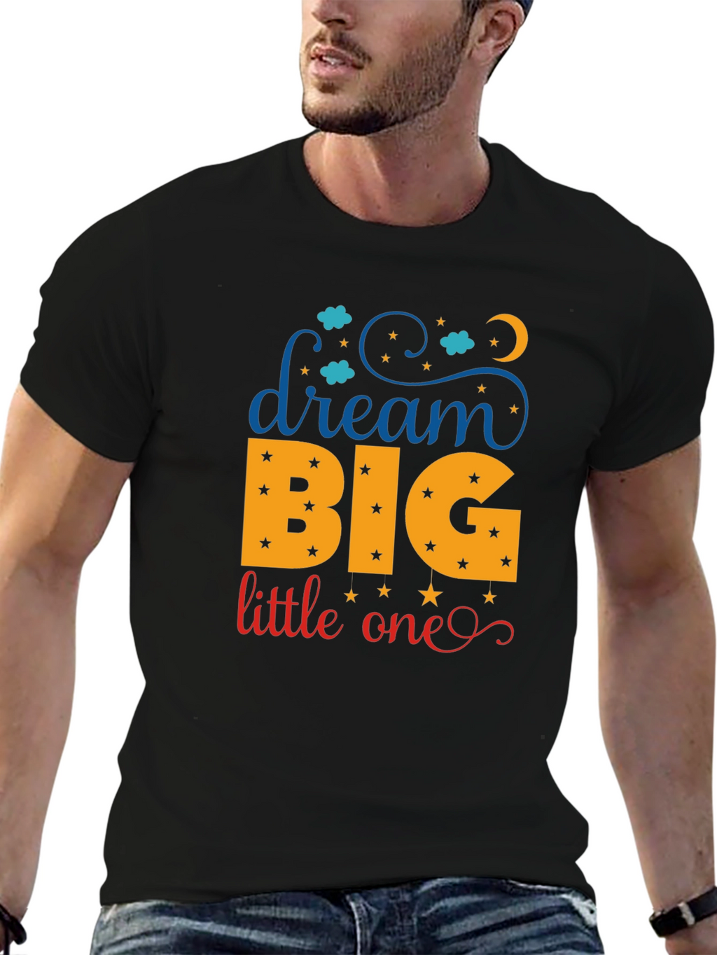 Dream Big Little One Black T-Shirt