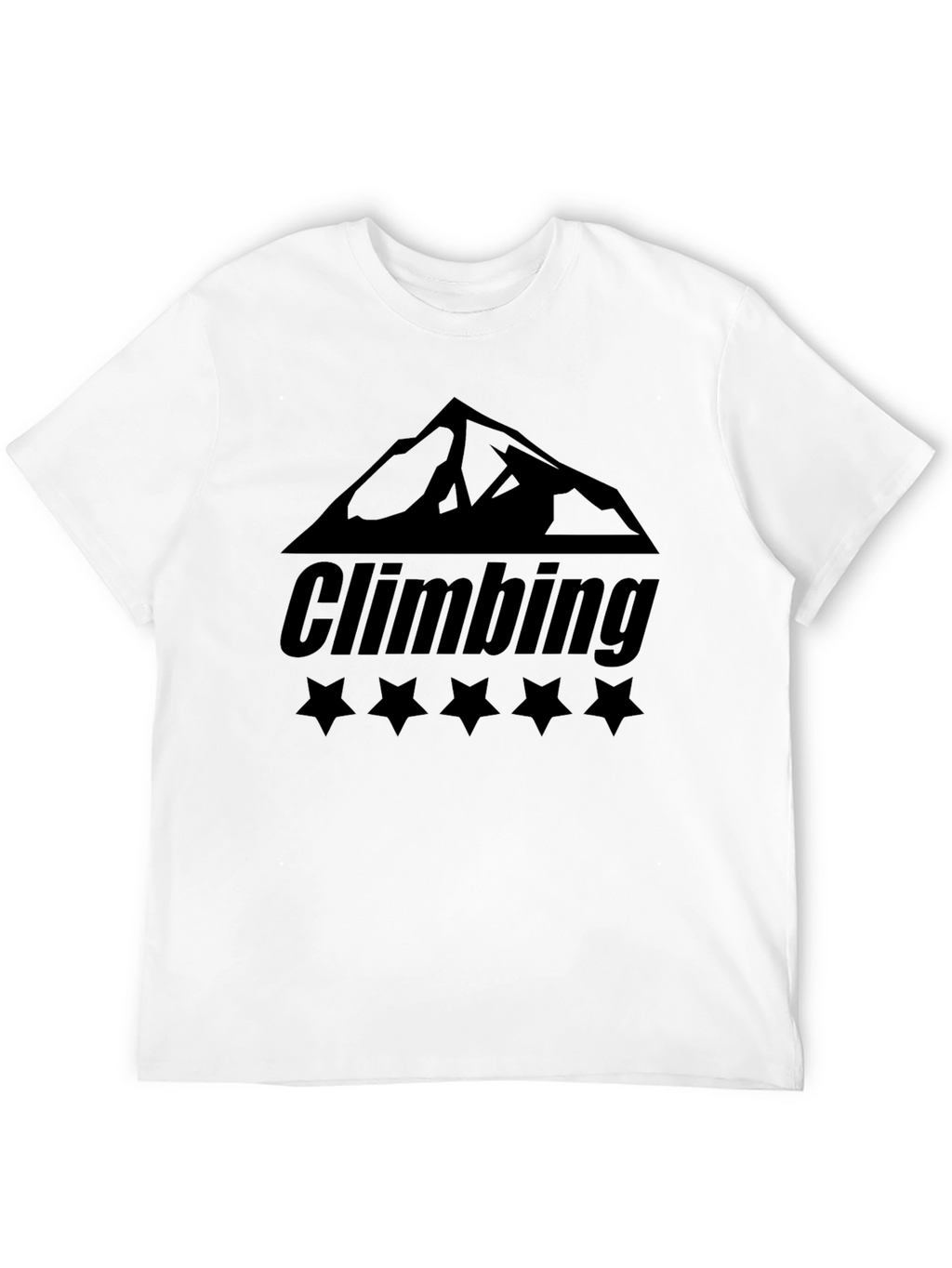 Climbing Mountain Graphic Black T-Shirt