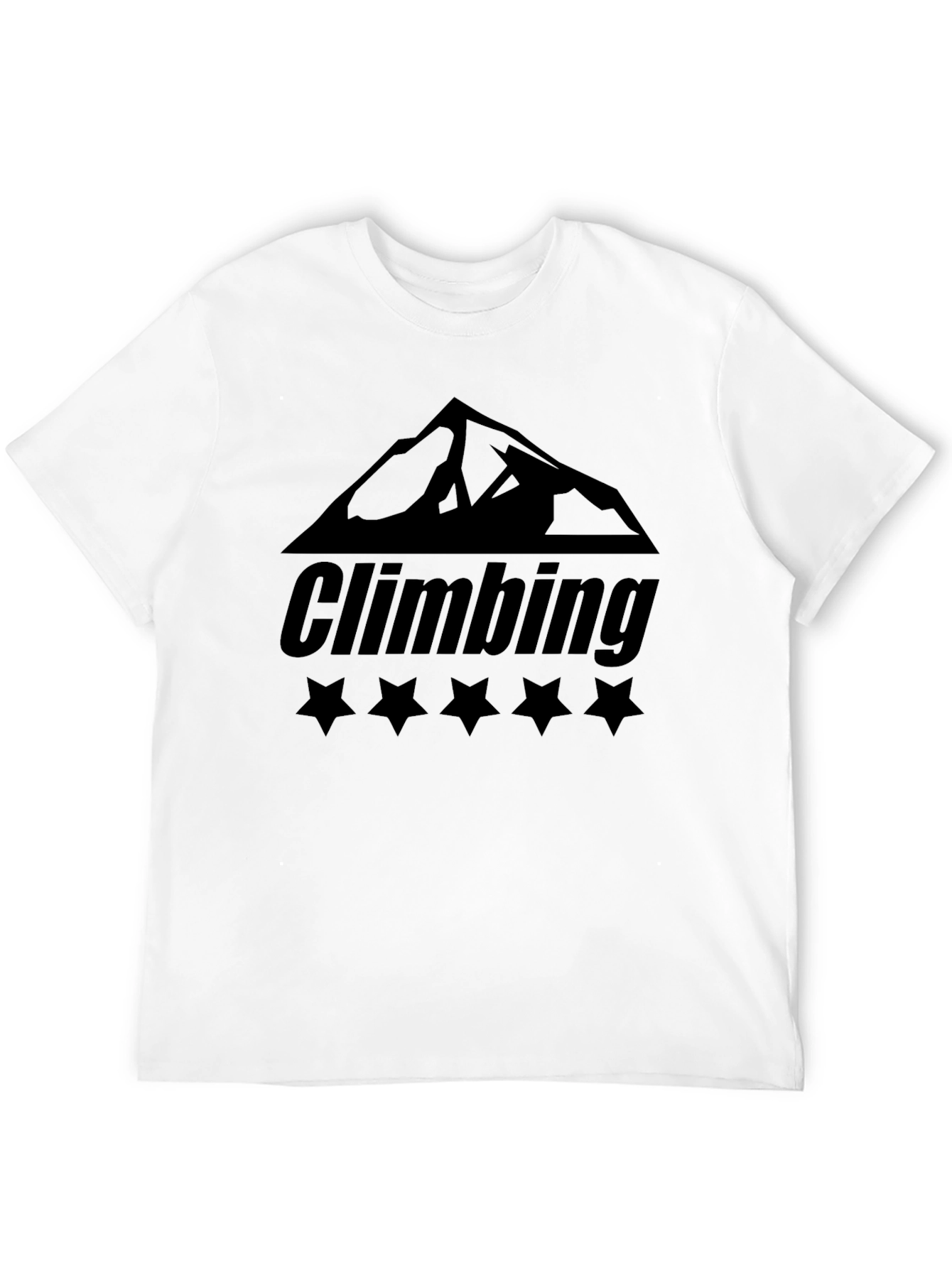 Climbing Mountain Graphic Black T-Shirt