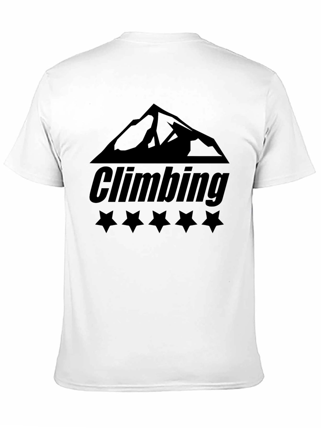 Climbing Mountain Graphic Black T-Shirt