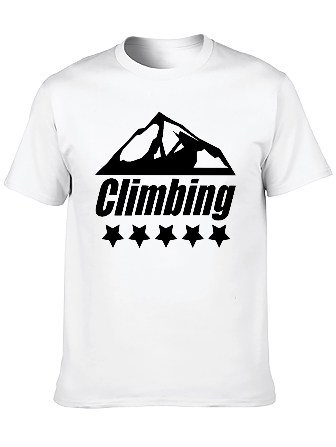 Climbing Mountain Graphic Black T-Shirt