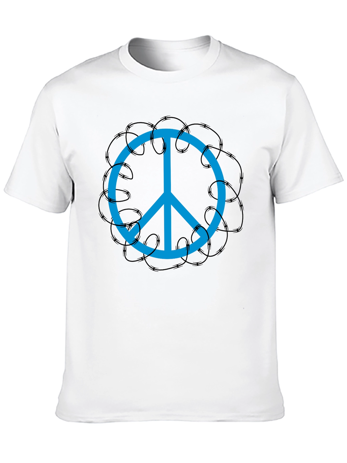 Peace Sign T-Shirt - Barbed Wire Design
