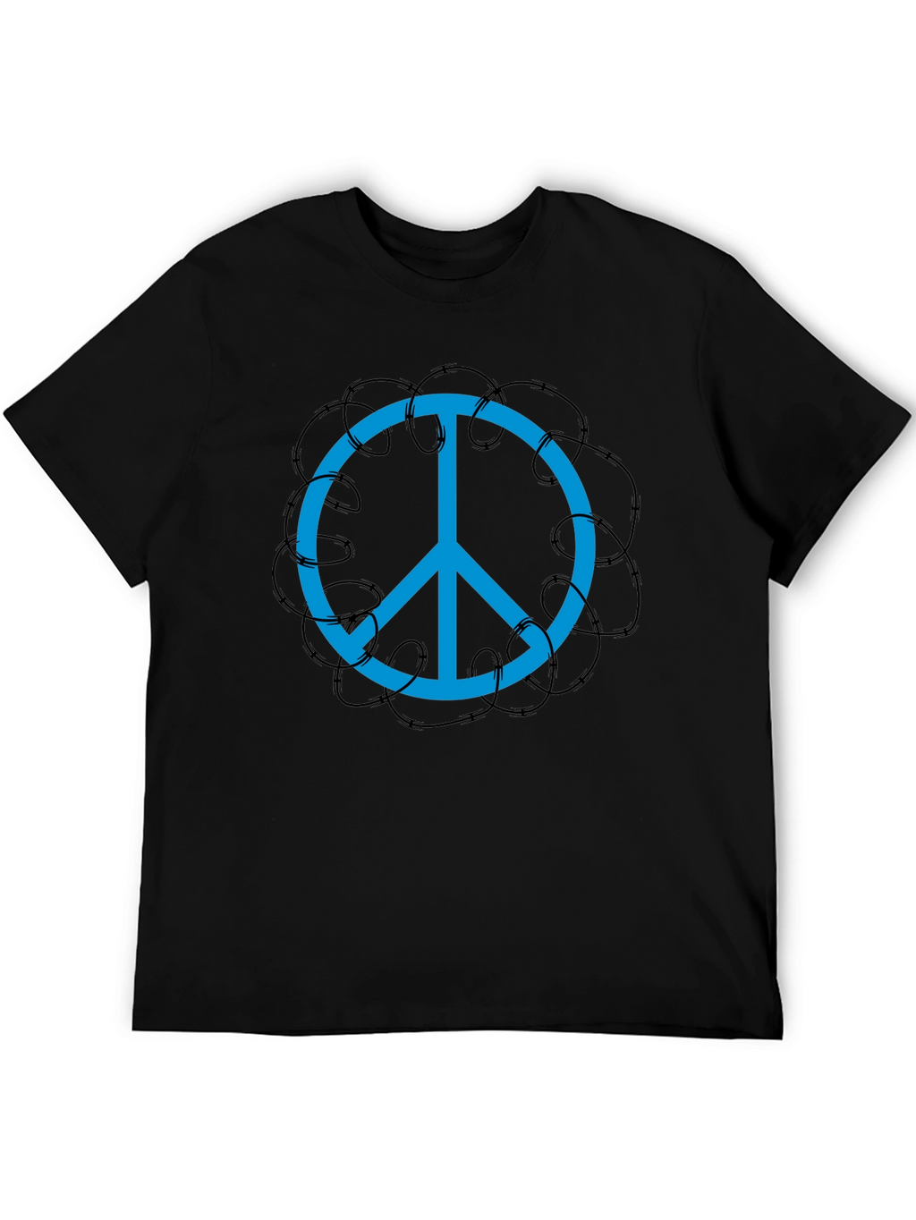 Peace Sign T-Shirt - Barbed Wire Design