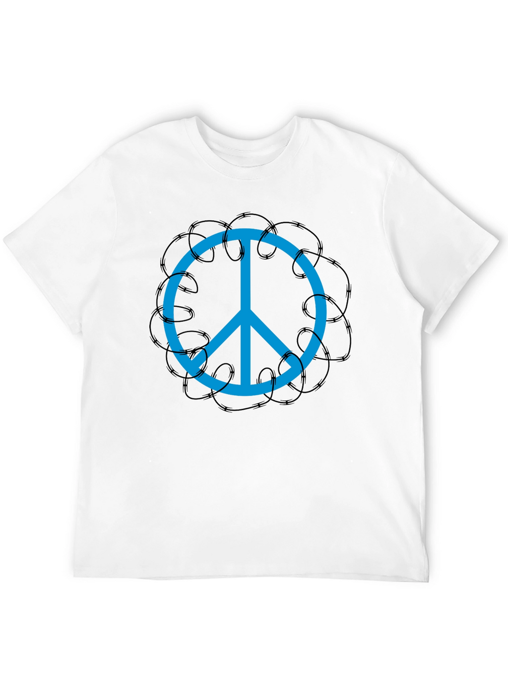 Peace Sign T-Shirt - Barbed Wire Design