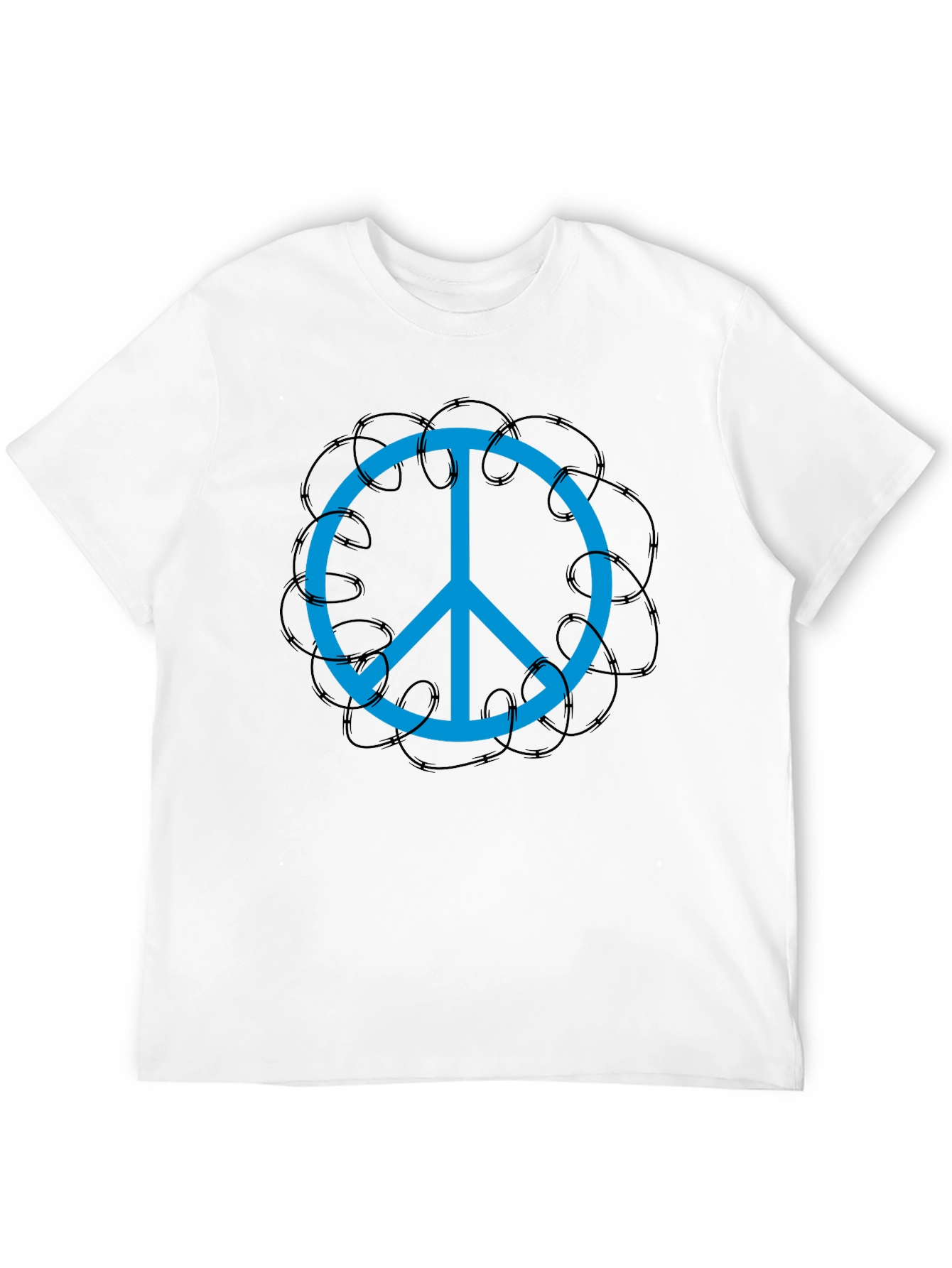 Peace Sign T-Shirt - Barbed Wire Design