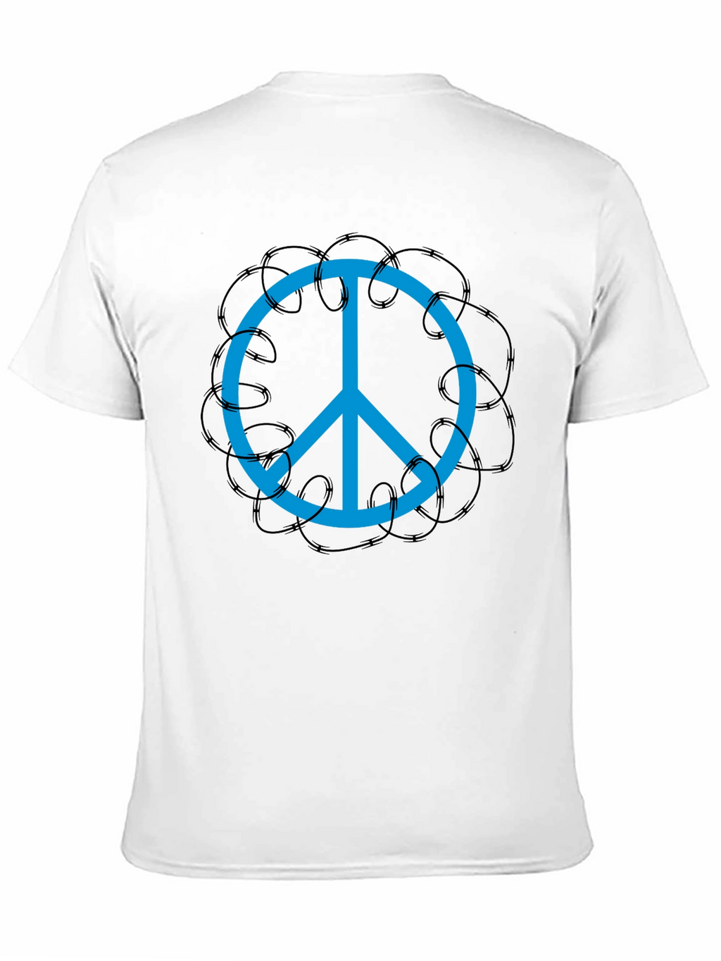 Peace Sign T-Shirt - Barbed Wire Design