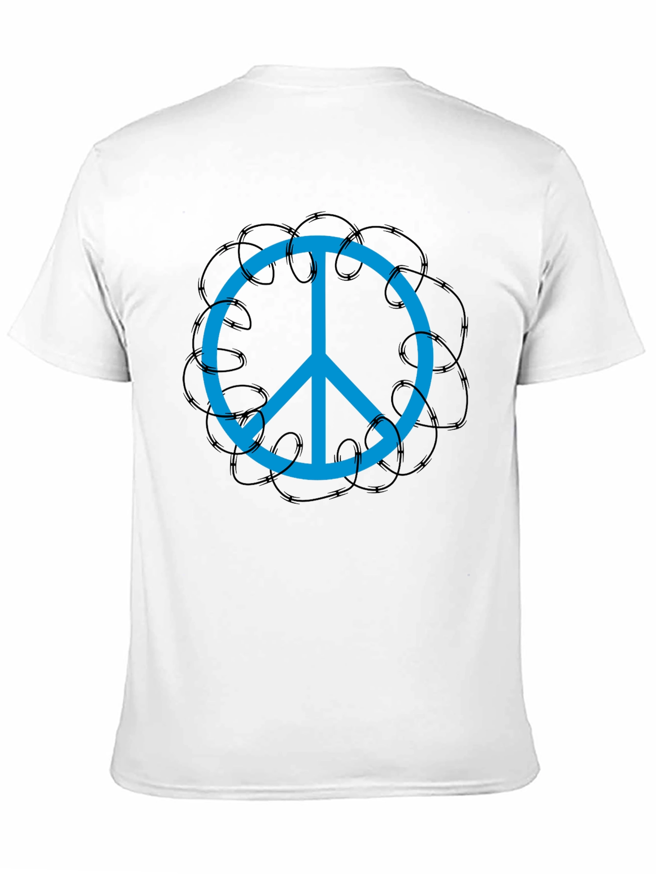 Peace Sign T-Shirt - Barbed Wire Design