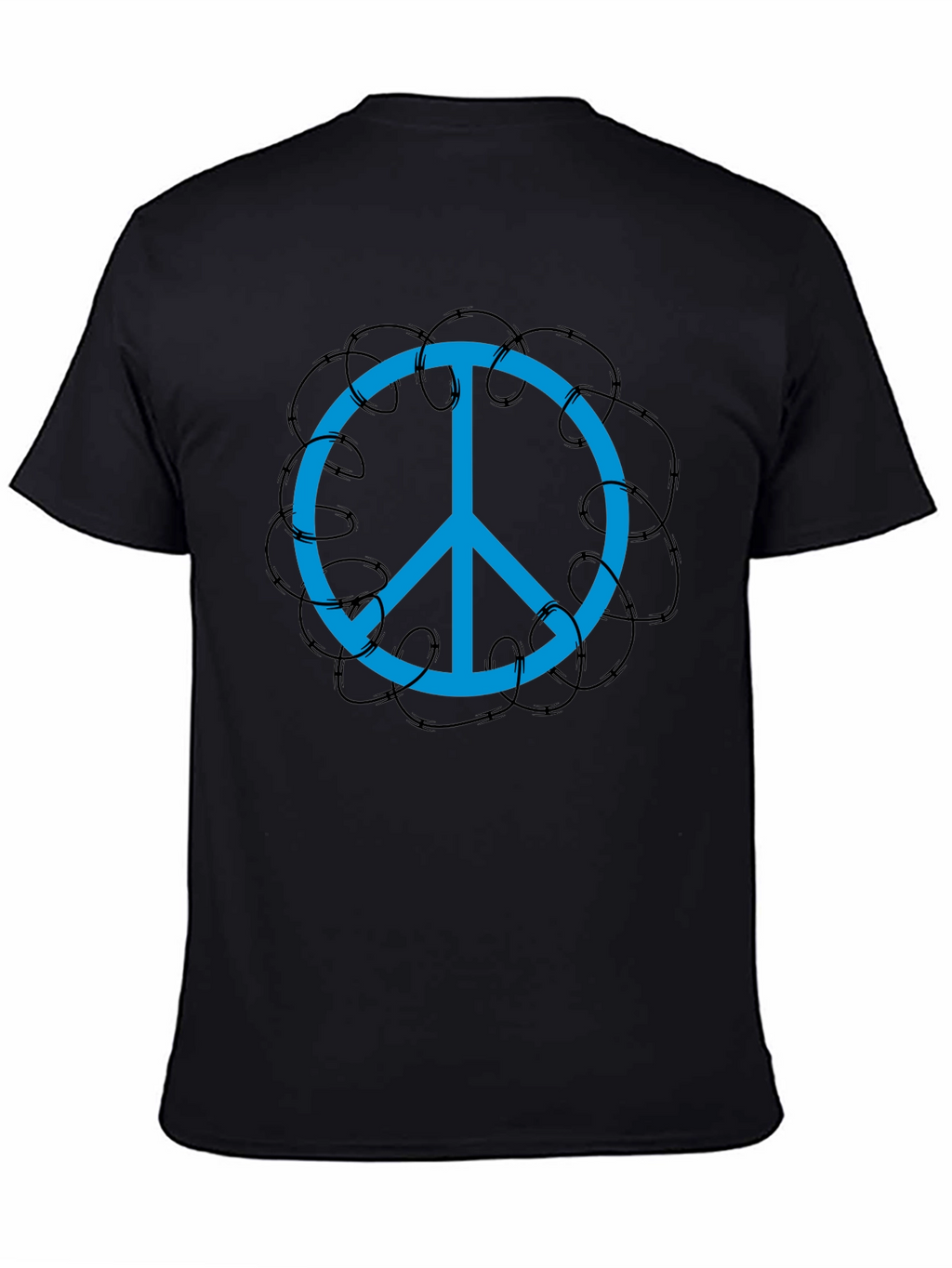 Peace Sign T-Shirt - Barbed Wire Design
