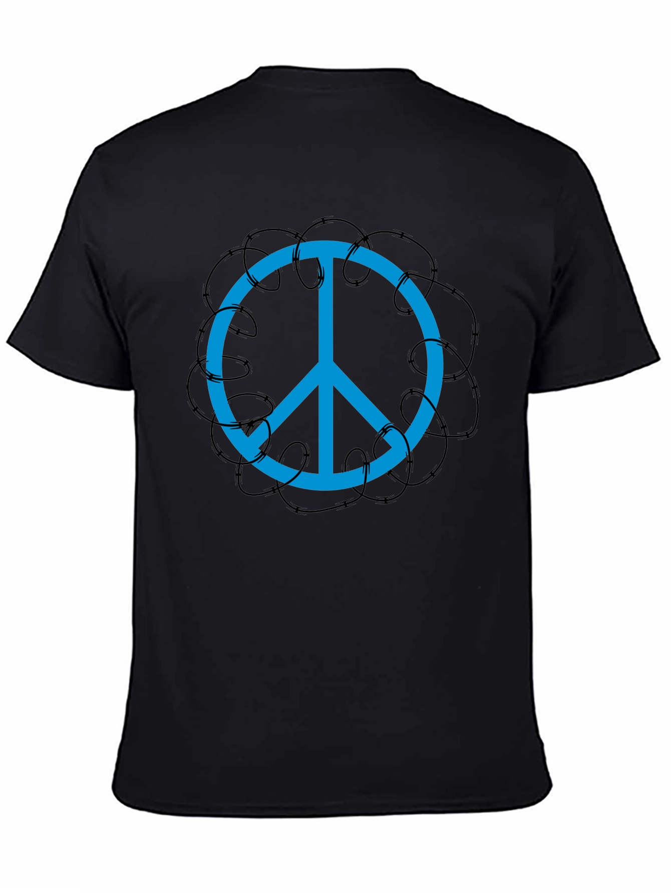 Peace Sign T-Shirt - Barbed Wire Design