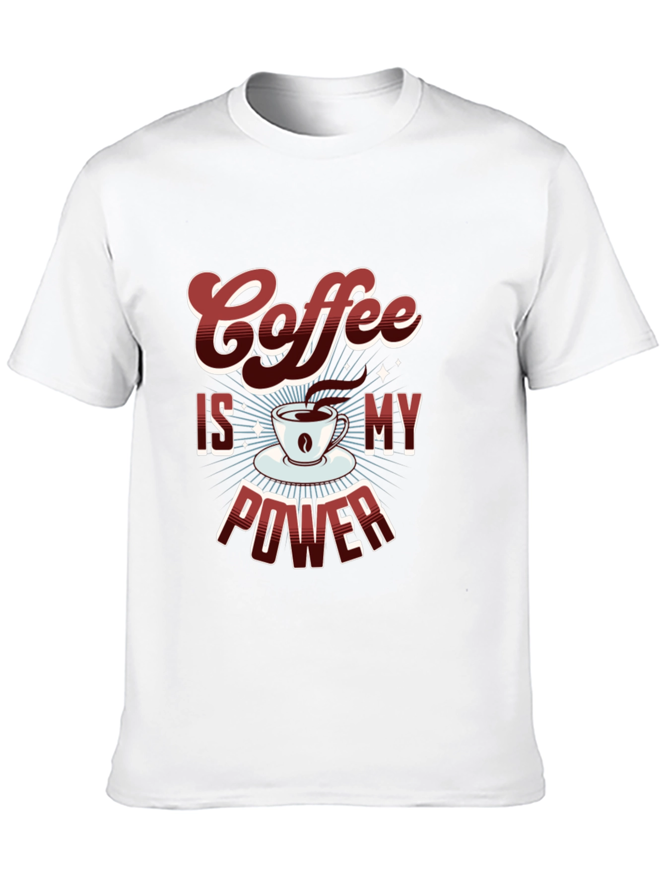 Coffee Is My Power Graphic T-Shirt - Black