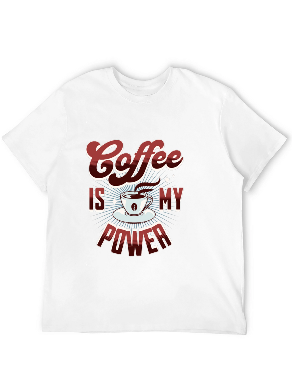 Coffee Is My Power Graphic T-Shirt - Black