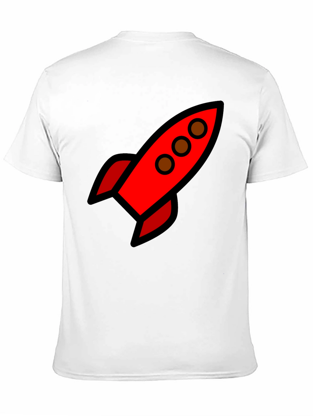 Retro Rocket Black T-Shirt