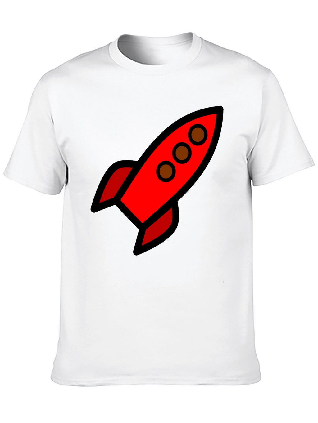 Retro Rocket Black T-Shirt