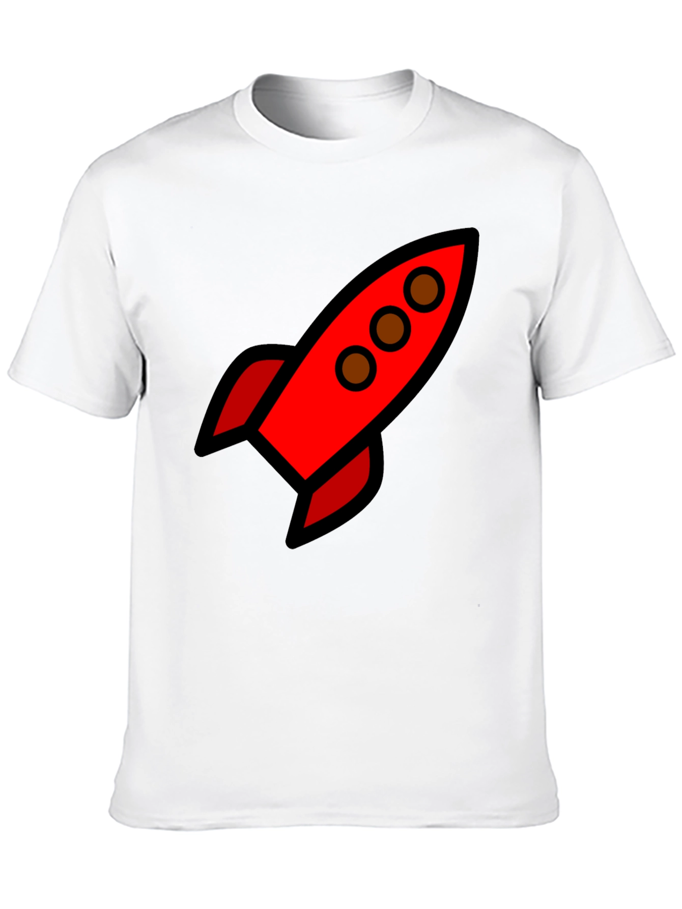Retro Rocket Black T-Shirt