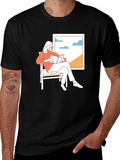 Relaxing Reader Black T-Shirt